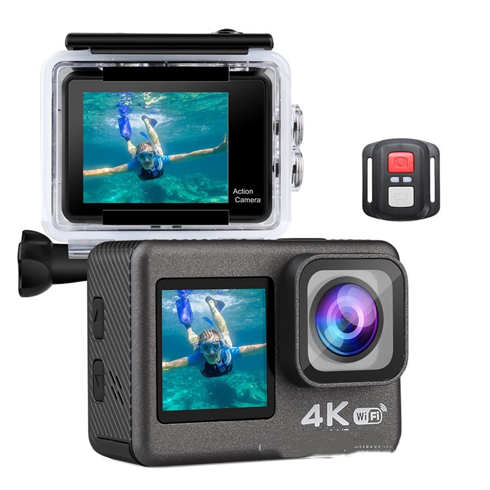 Amazon | アクションカメラ スポーツカメラ 4K 60 フレーム タッチ